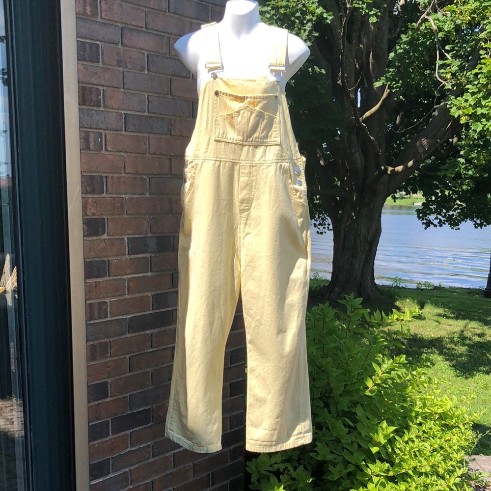 Women’s Yellow Denim Overalls